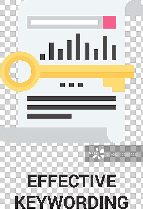 有效的关键词设计扁平图标概念图片素材