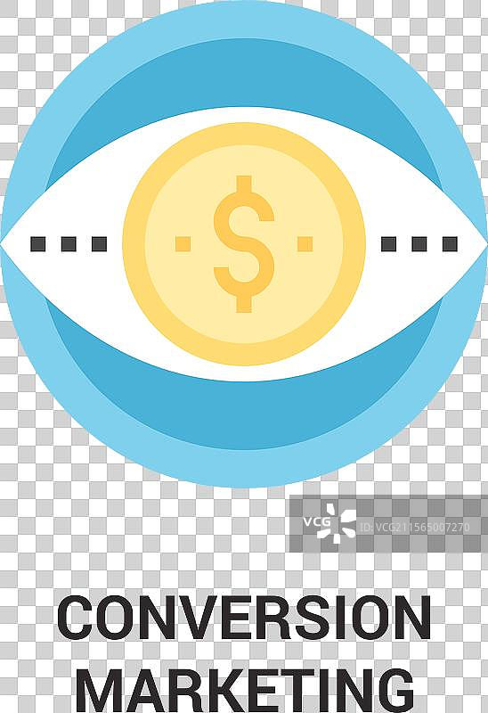 转化营销扁平图标设计概念图片素材