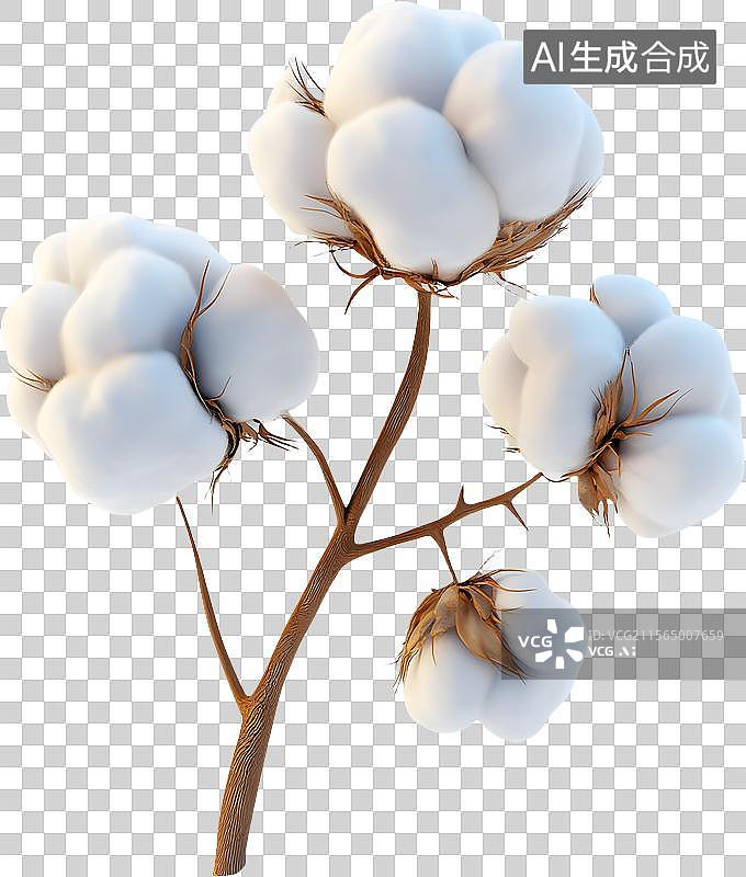 【AI数字艺术】棉花植物图片素材