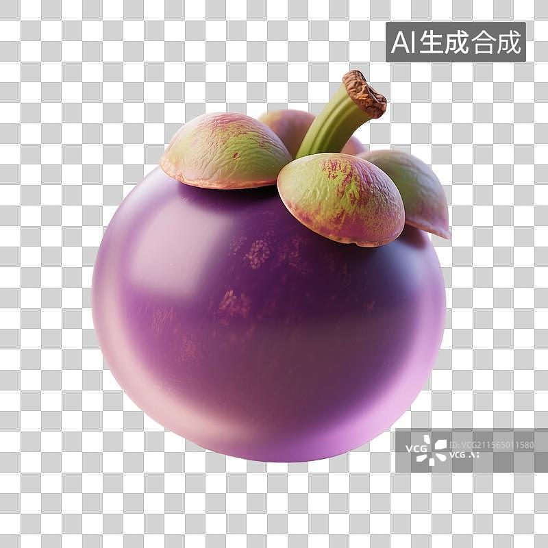 【AI数字艺术】3D渲染，可爱的卡通山竹，夏天水果免抠元素图片素材