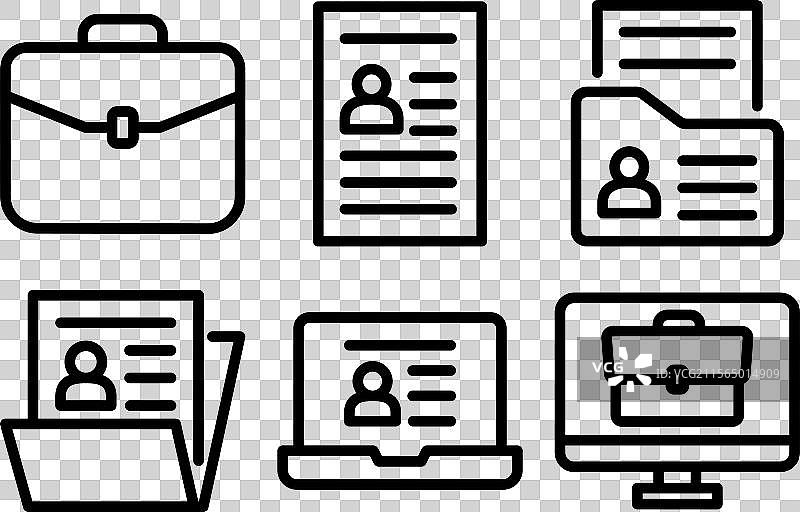 专业作品集公文包图标图片素材