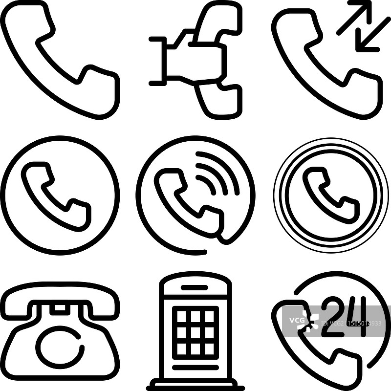 电话图标集图片素材