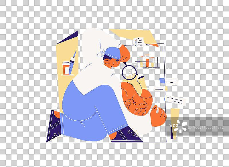 心脏病专家检查人类心脏图片素材