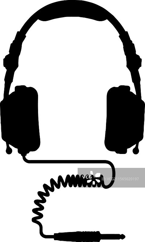 耳机图标，背景为白色图片素材