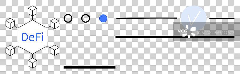去中心化金融（DeFi）概念与区块链图片素材