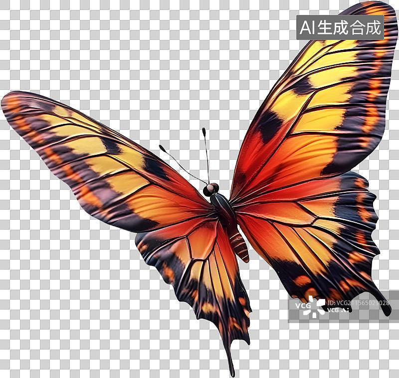 【AI数字艺术】唯美彩蝶图片素材