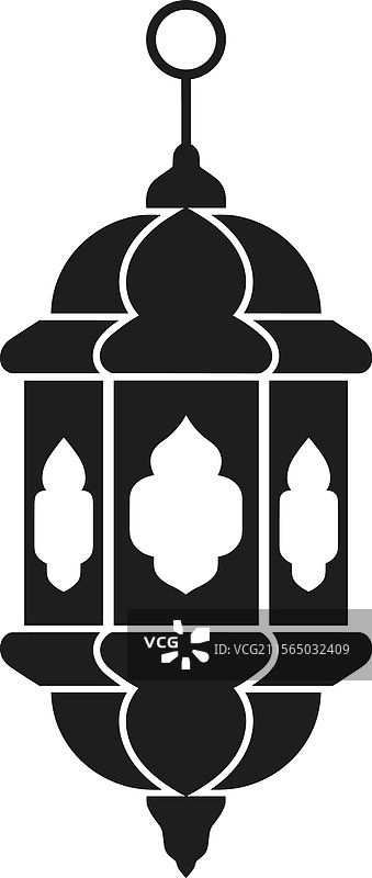 优雅的伊斯兰灯笼 - 极简设计图片素材