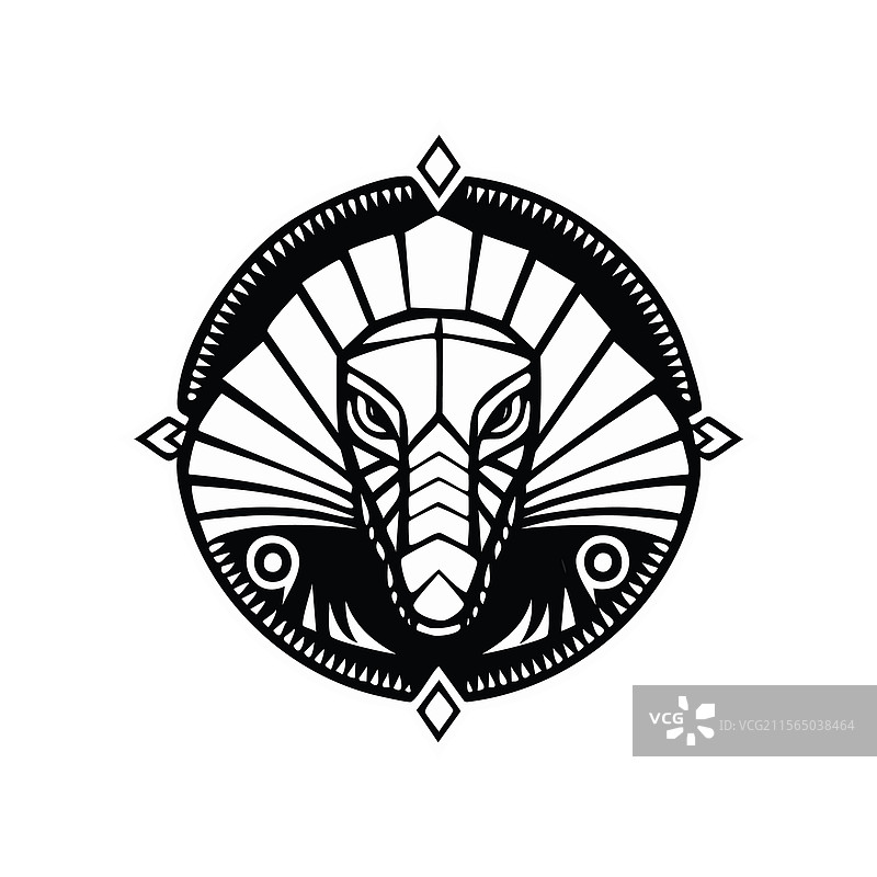 犰狳阿兹特克标志概念图片素材