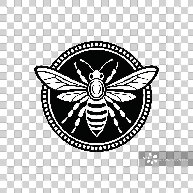 蜜蜂阿兹特克标志概念图片素材