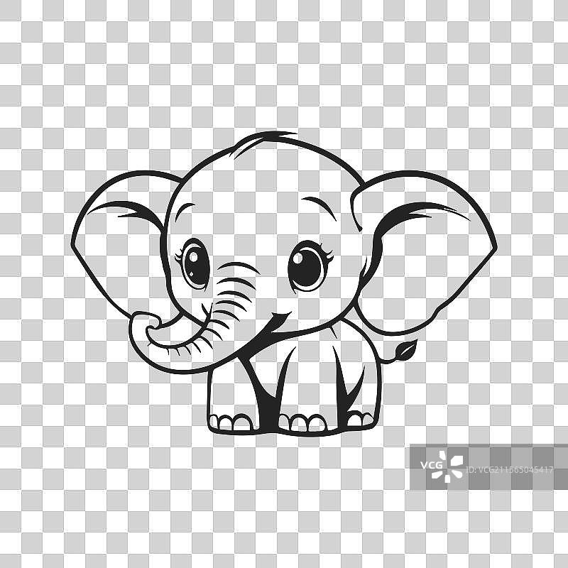 顽皮的小象幼崽图片素材