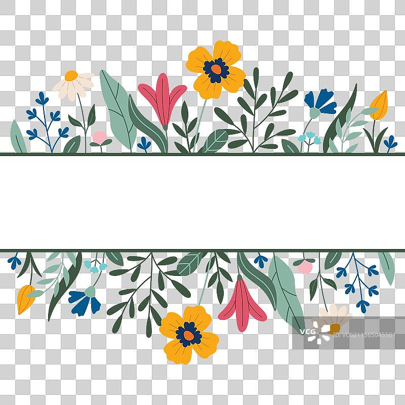 带花卉的装饰性框架边框浮雕图片素材