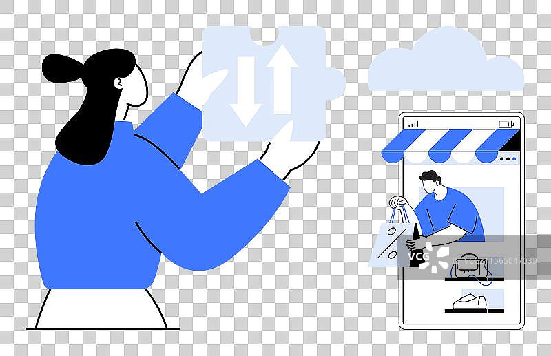 无缝的虚拟购物体验图片素材