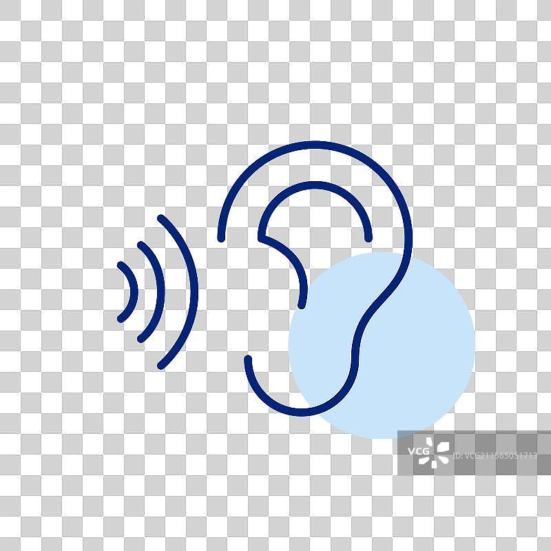 声波与耳朵听力保护声音和图片素材