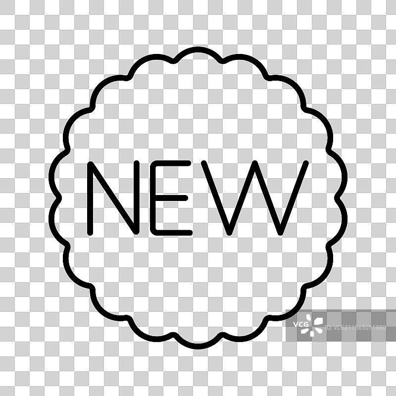 新徽章线条图标，可编辑的线条图片素材