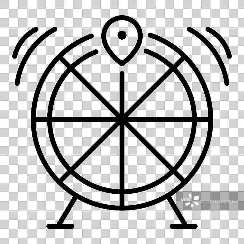 幸运抽奖线条图标图片素材