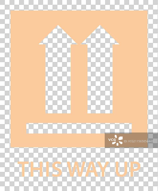 此面朝上标志包裹标签包装贴纸图片素材