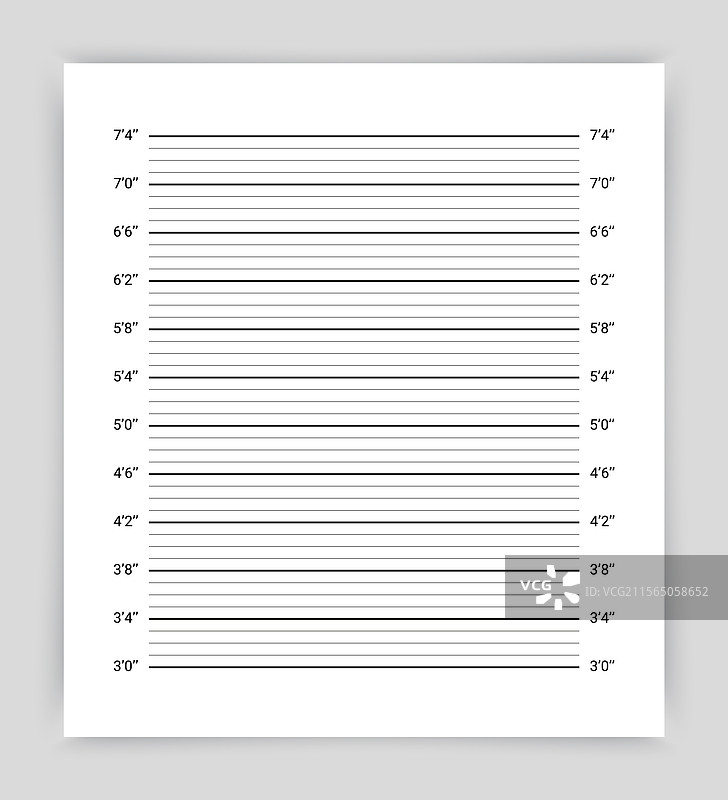 警察通缉的墙面测量模板图片素材