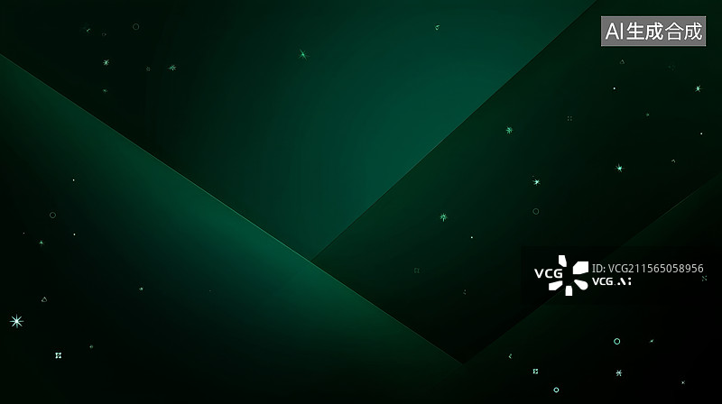 【AI数字艺术】深绿色几何抽象背景图片素材