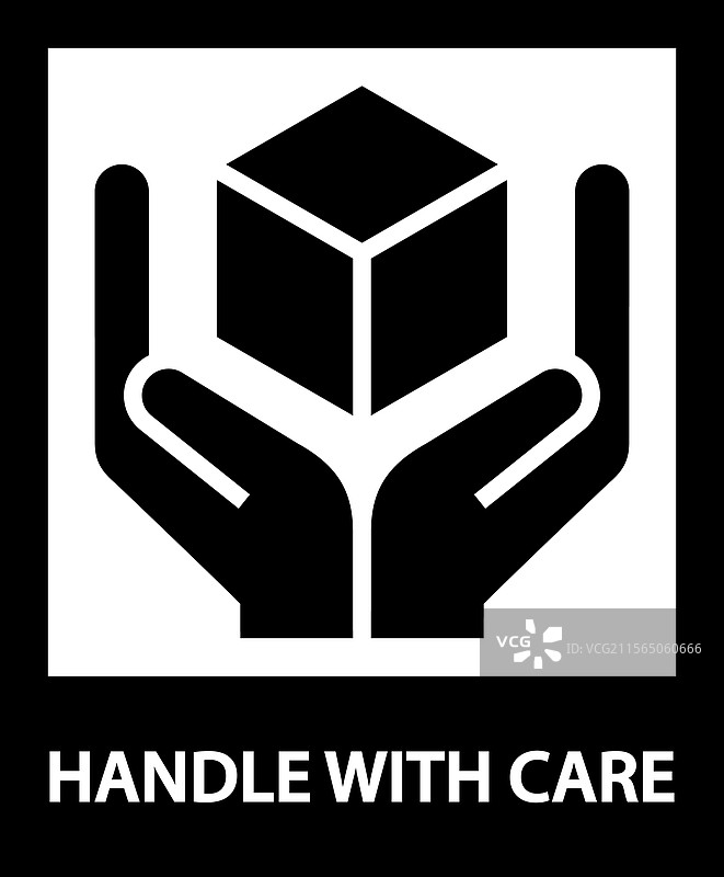 小心轻放标志 脆弱物品符号图片素材