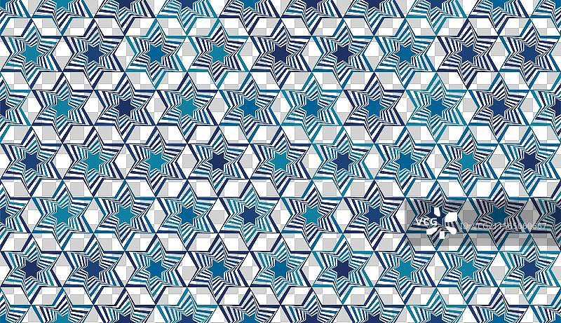 大卫之星无缝蓝色背景图片素材