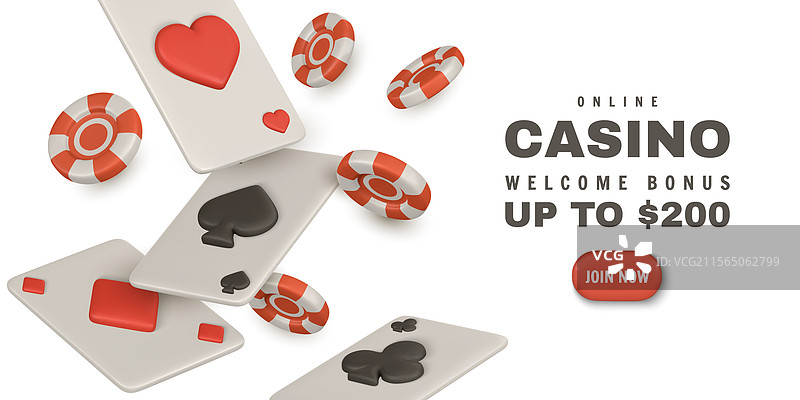 3D赌场游戏概念拉斯维加斯锦标赛横幅图片素材