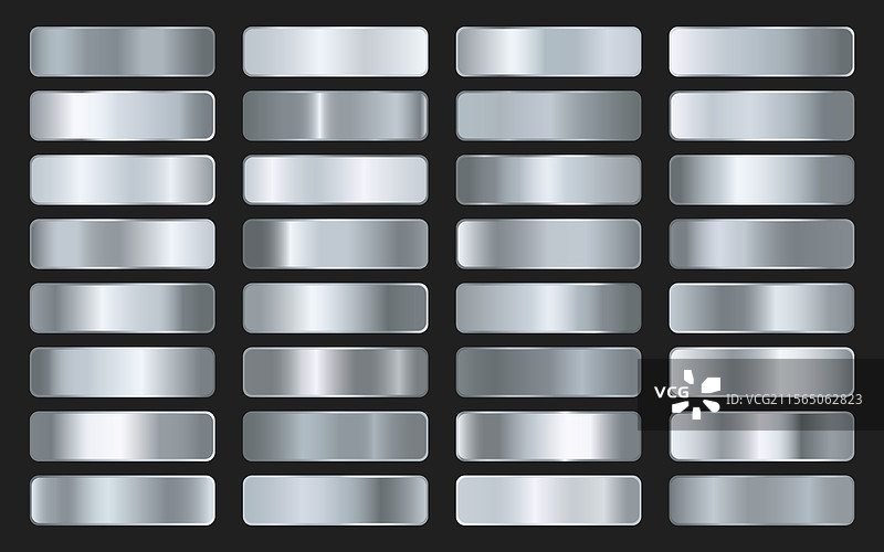 银色铬金属渐变集合图片素材