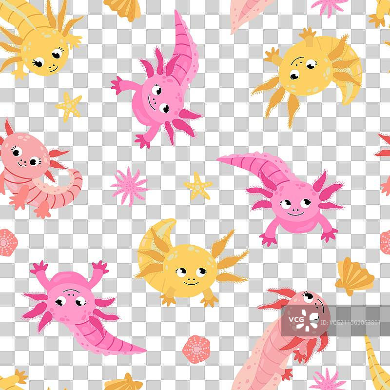 无缝的美人鱼图案图片素材