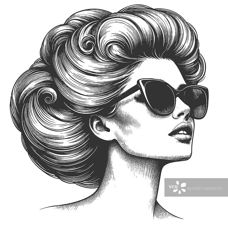 戴着太阳镜的女性时尚图片素材