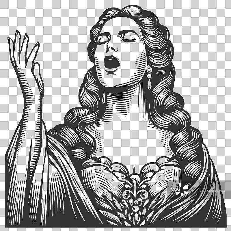 歌剧歌手在表演图片素材