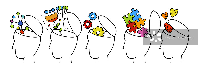 人类思维与体验的多样性图片素材