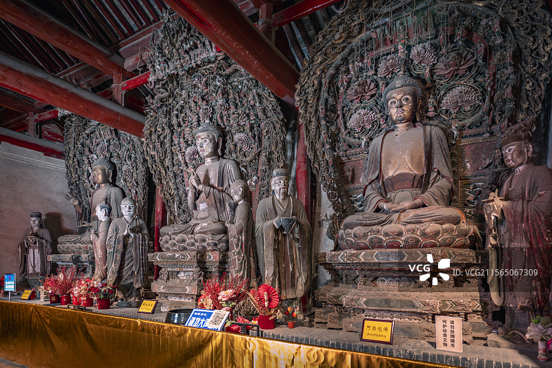 西安市蓝田县水陆庵雕塑图片素材