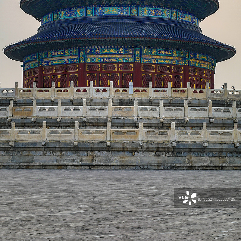 夜幕下的北京天坛风光图片素材