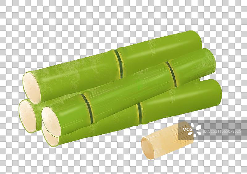 甘蔗水果季节食物美食手绘插画元素图片素材