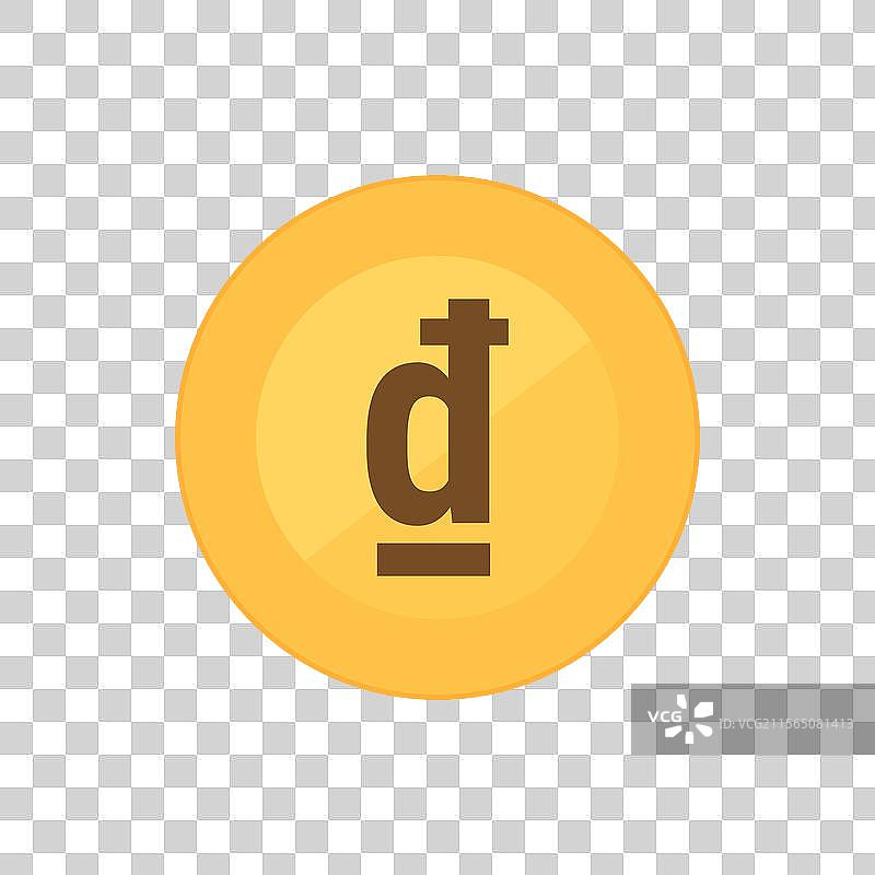 金色越南盾硬币图片素材