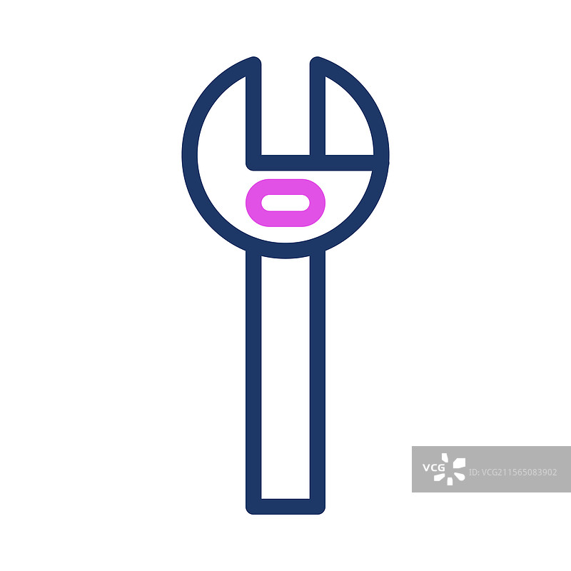 现代扳手图标，用于工程和维修图片素材