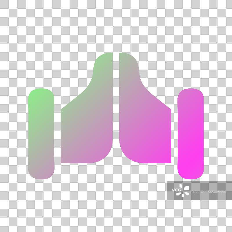 渐变色的极简滑板图标图片素材