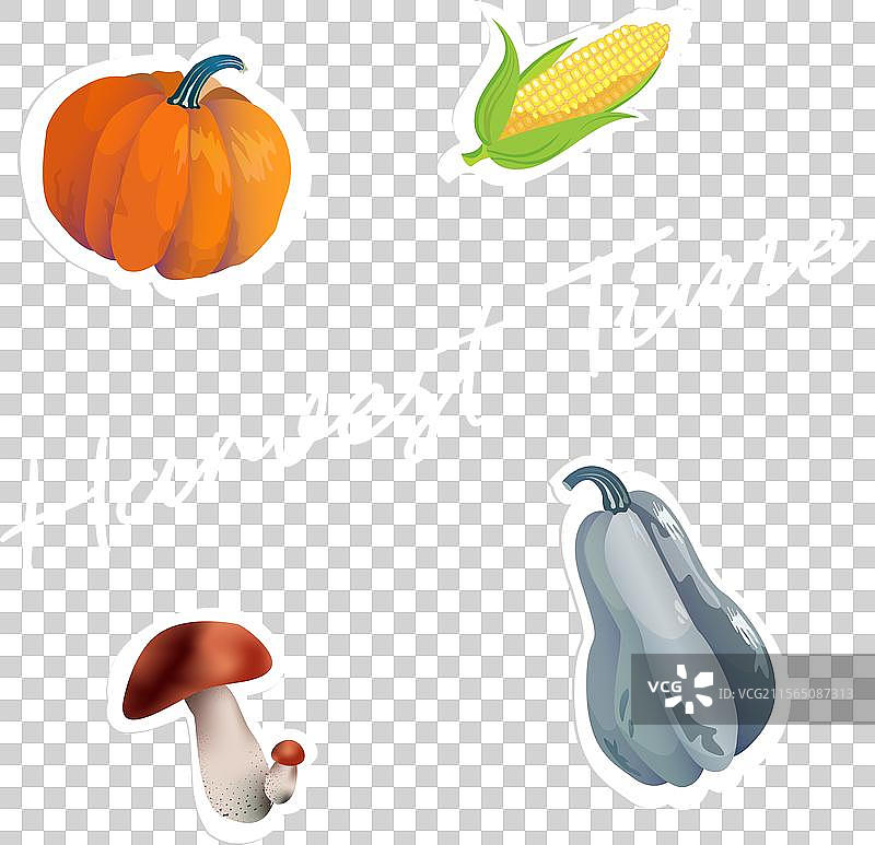 带有“丰收季节”贴纸的便签纸图片素材