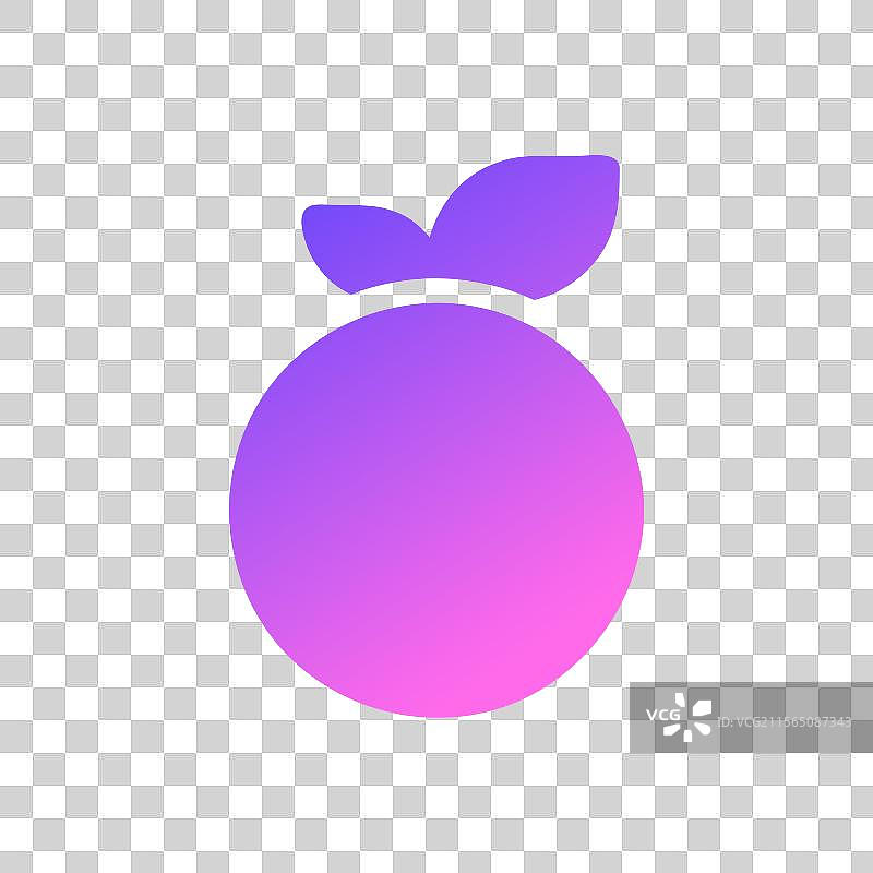 渐变设计的简约紫色水果标志图片素材