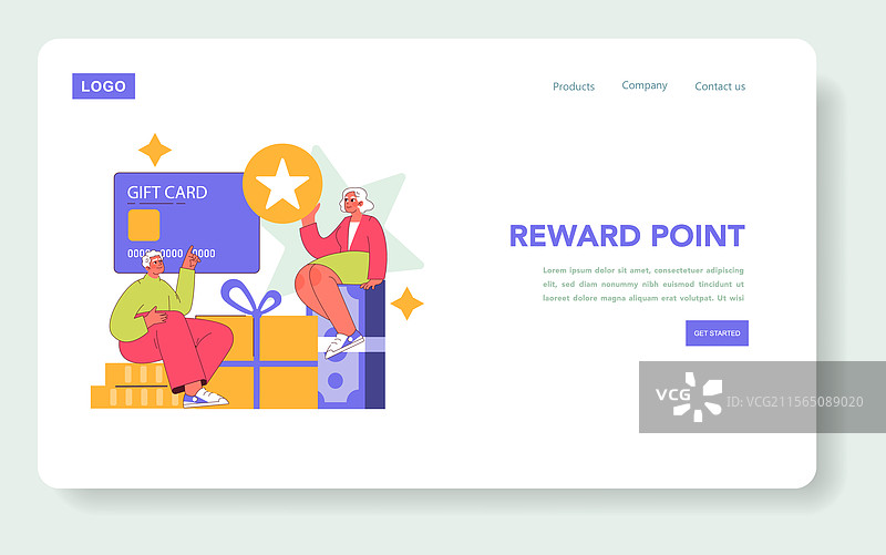 忠诚计划和奖励平面图图片素材