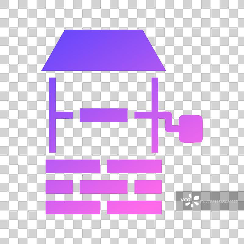 渐变风格的井水源图片素材