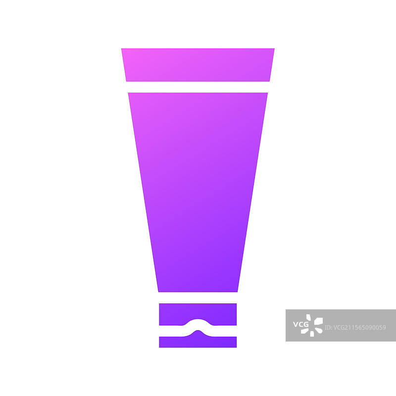 渐变的奶油或乳液管，极简设计图片素材