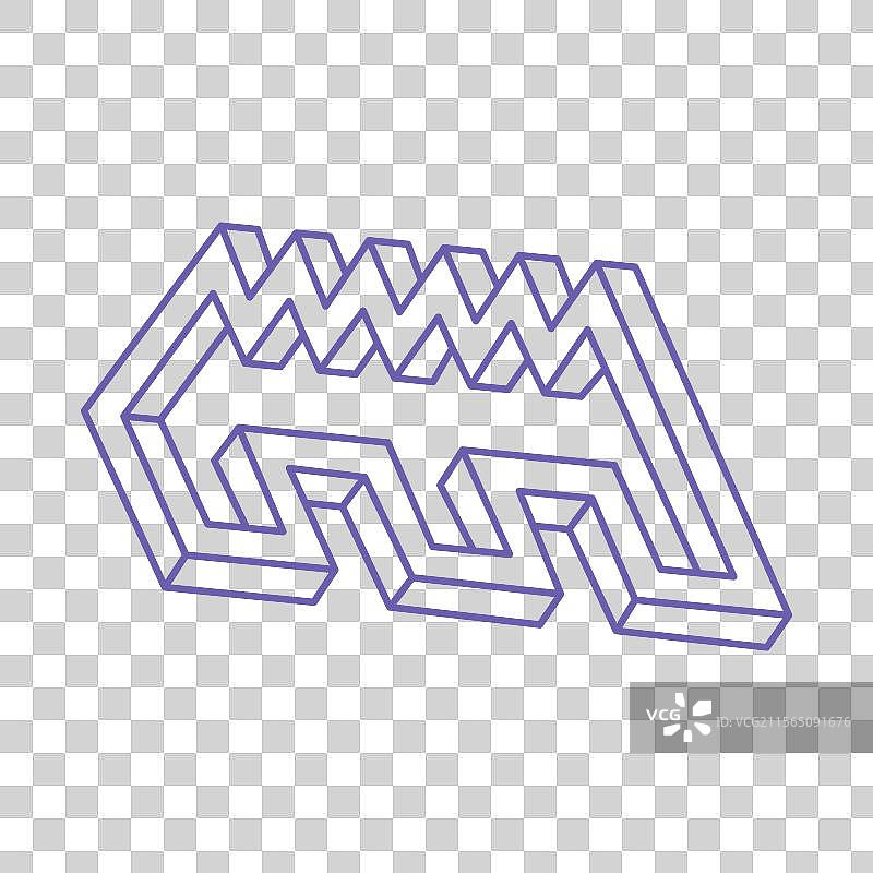 不可能的形状 神圣几何 光学艺术图片素材