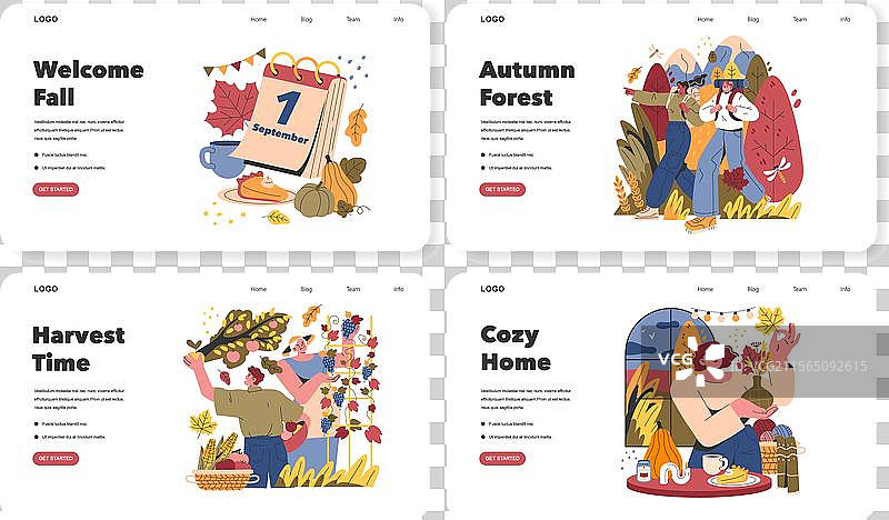 欢迎秋天的到来图片素材