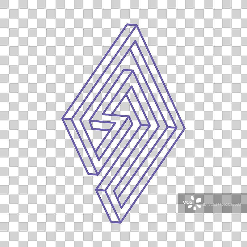 不可能的形状光学错觉图形图片素材
