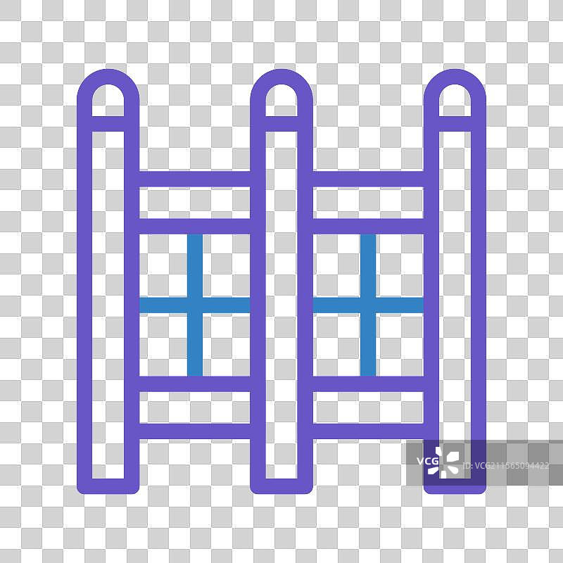 紫色和蓝色的木栅栏图片素材