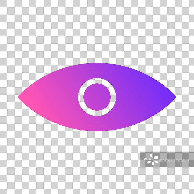 渐变眼睛图标极简风格图片素材