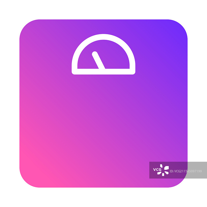 渐变背景设计上的体重秤图标图片素材