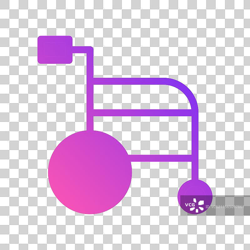 轮椅无障碍标志渐变设计图片素材