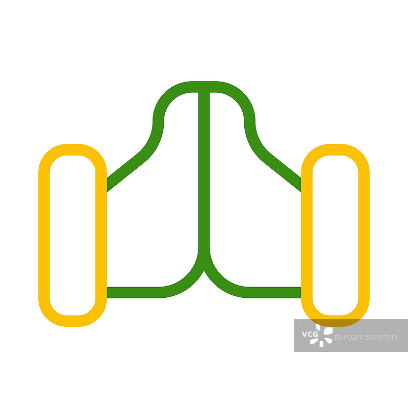 极简主义绿色和金色抽象图标设计图片素材