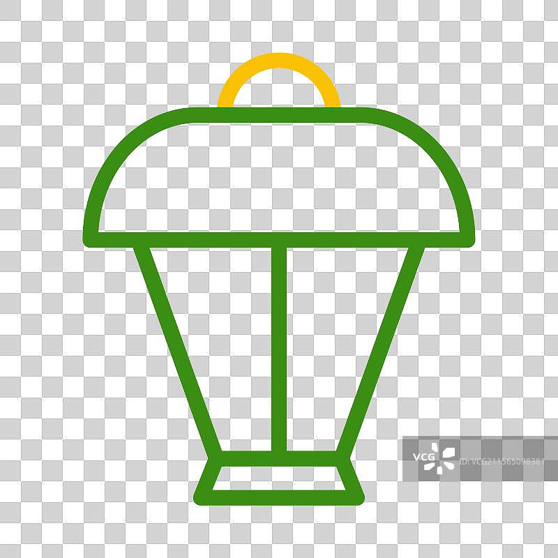 传统油灯设计的极简图标图片素材